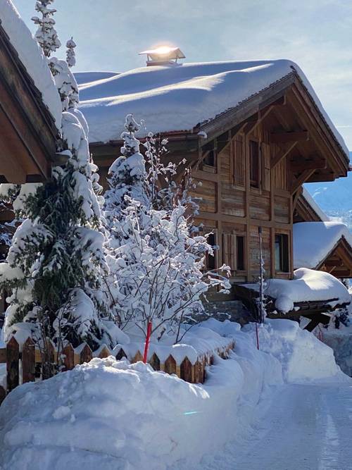 Loue chalet 8 couchages, Ormaret Megève (74) Demi Quartier vue Mont Blanc