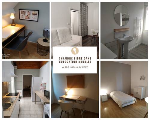 Propose chambre 12m² disponible dans colocation de 5 chambres - Saint-Quentin (02)