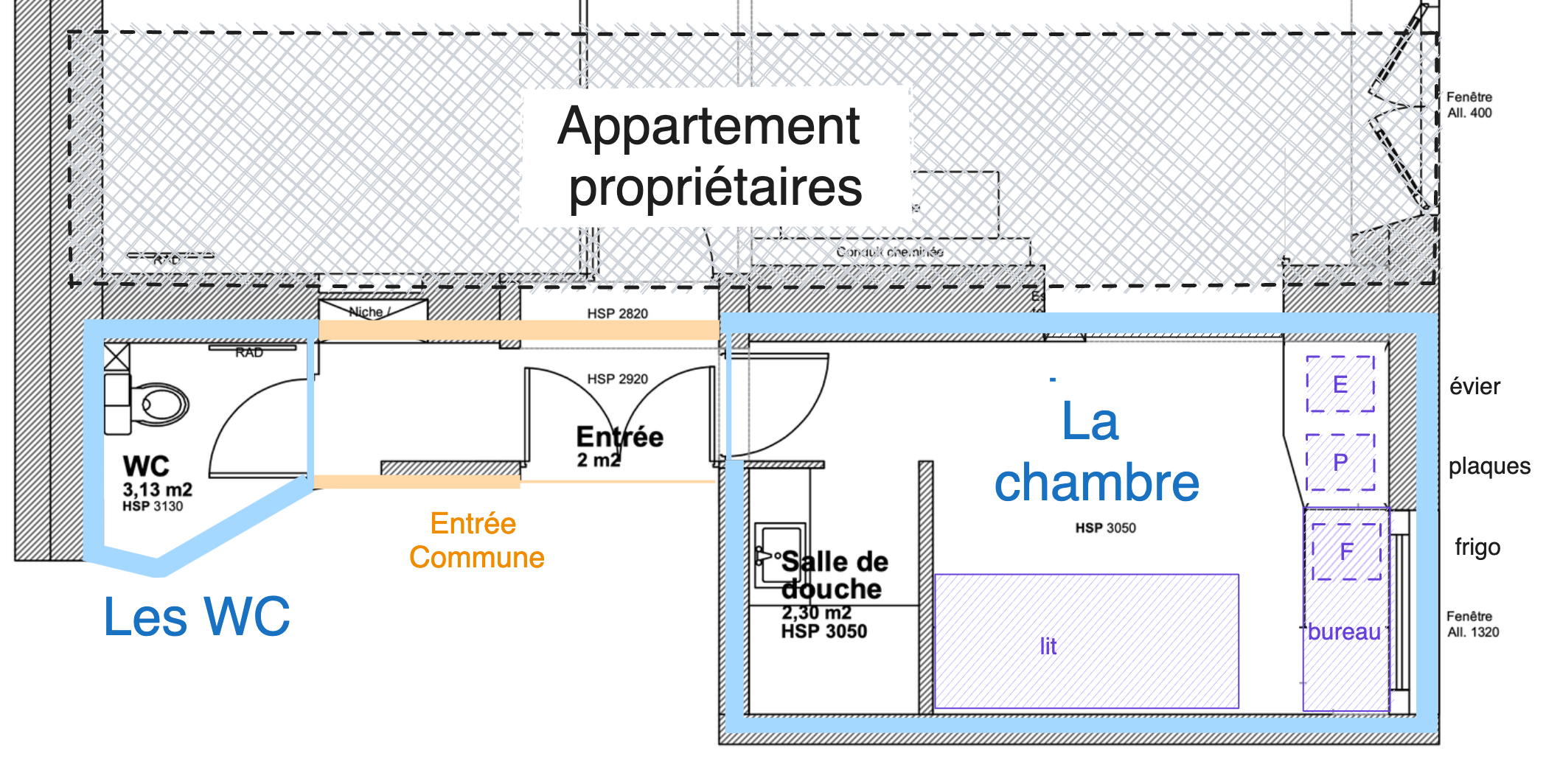 Loue Chambre meublée indépendante/studio 15m² pour une jeune fille étudiante à Angers centre