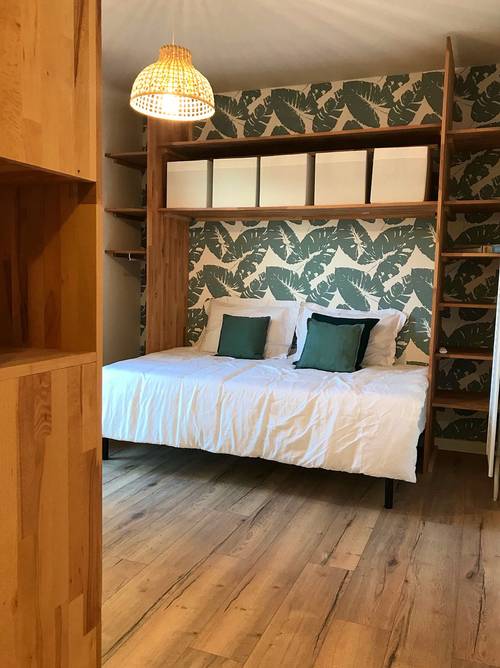 Chambre avec salle d’eau privée, grand appartement avec espace fitness