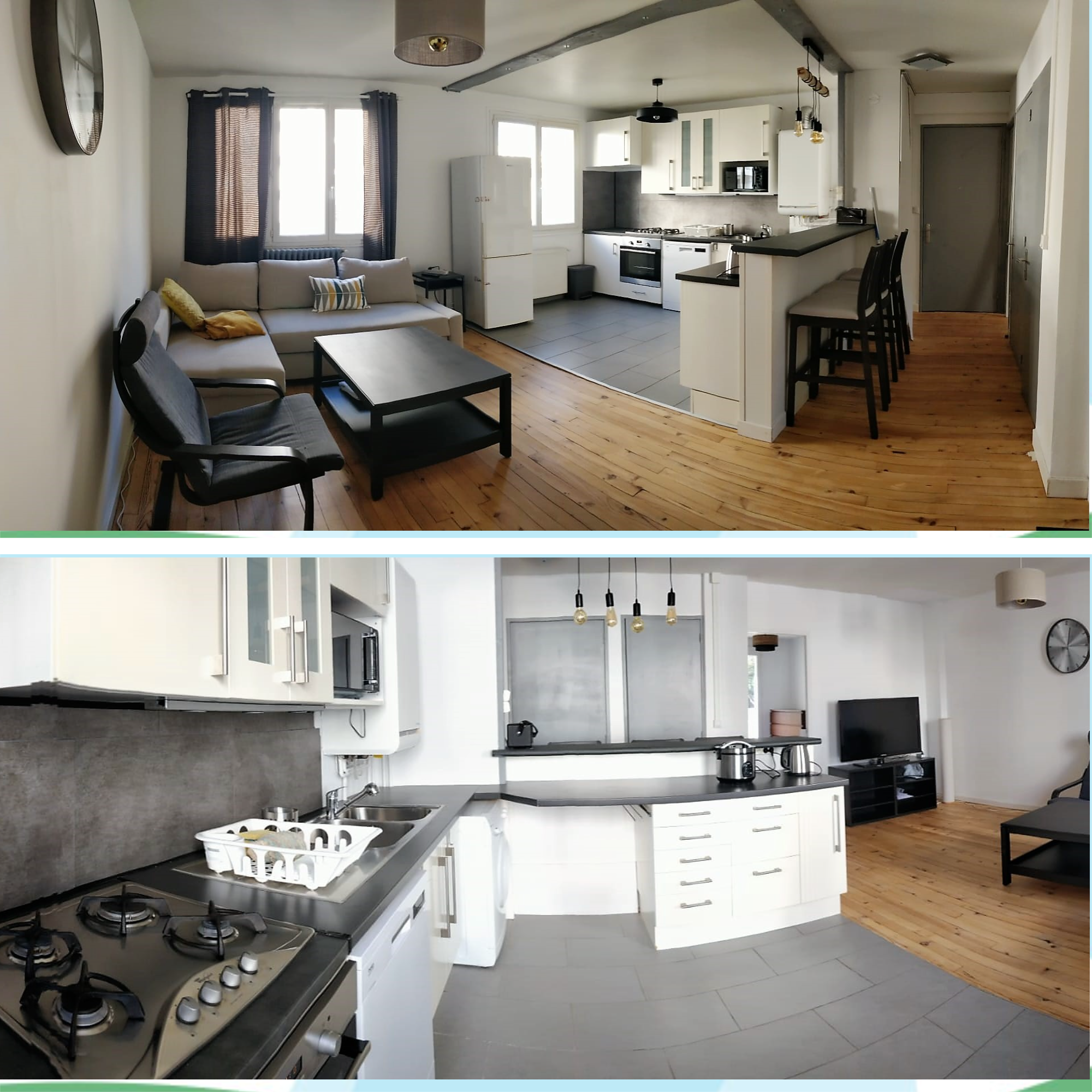 Loue appartement T4 3 chambres meublés /mois TCC proche EM Lyon - 65m², Saint-Étienne (42)