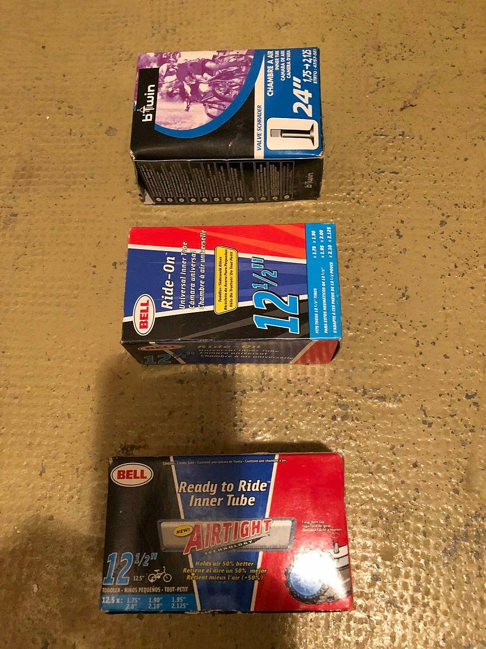 Lot de chambres à air de petite taille