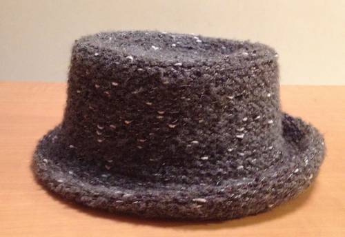 Chapeau gris bitume moucheté - taille 57