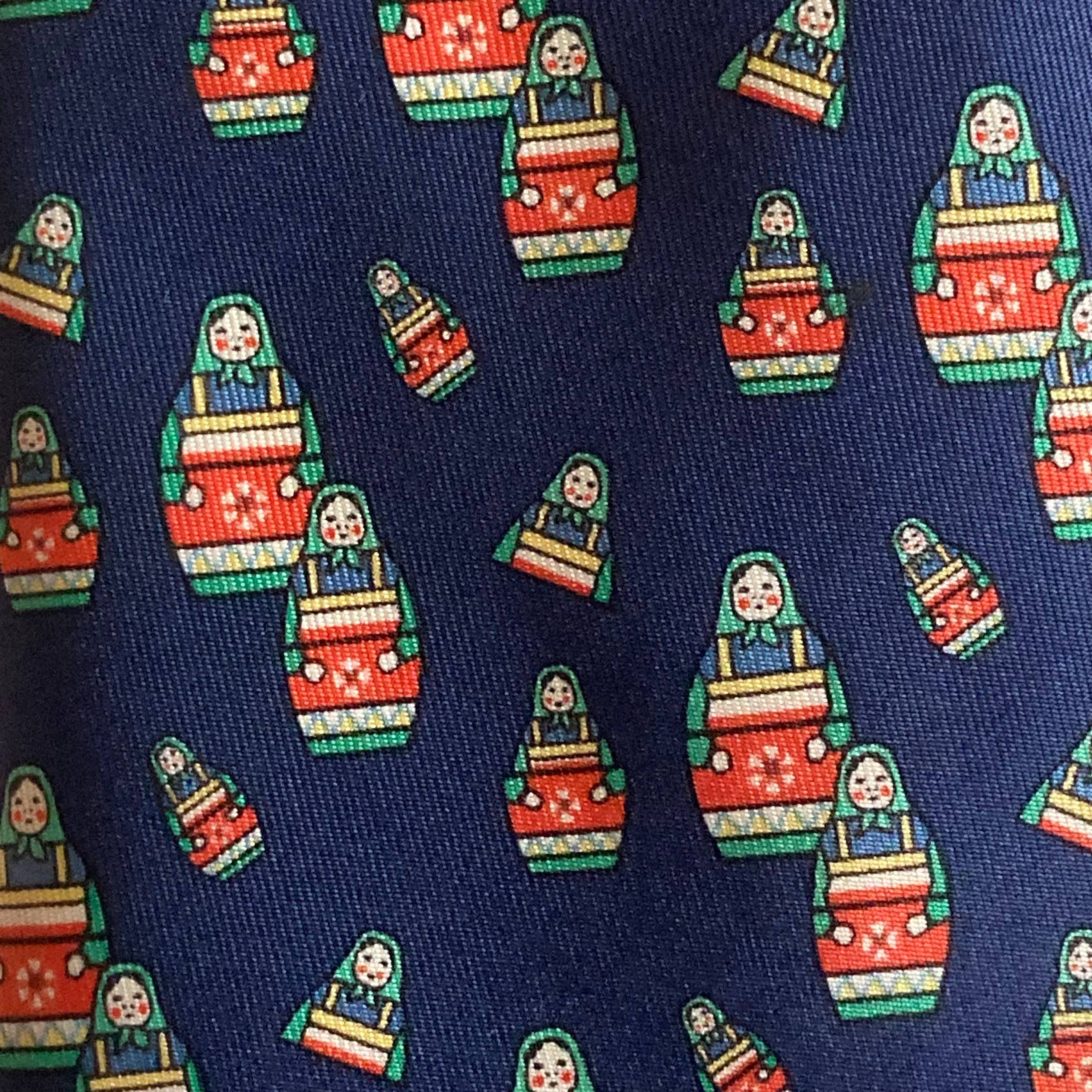 Vends cravate poupée russe Matriochka 7529IA Hermès
