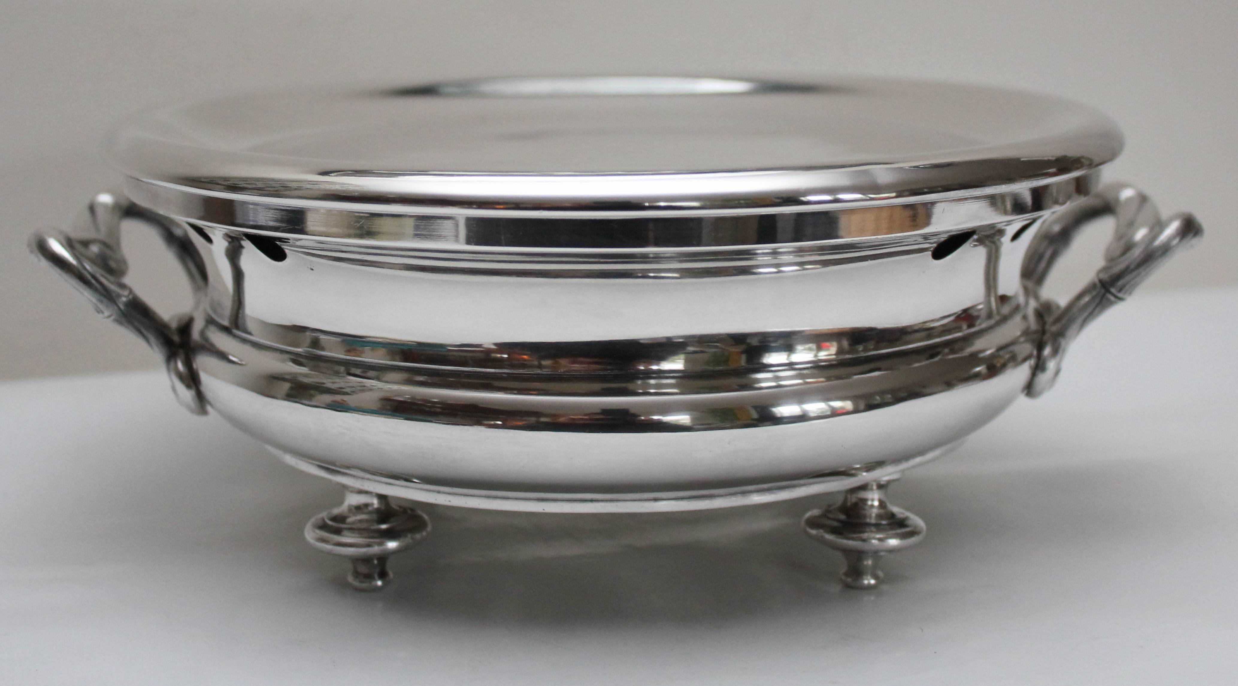 Chauffe Plat ancien métal argenté Christofle