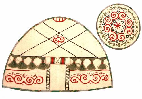 Chauffe Théière Yourte en Feutre Naturel du Kirghizstan NEUF