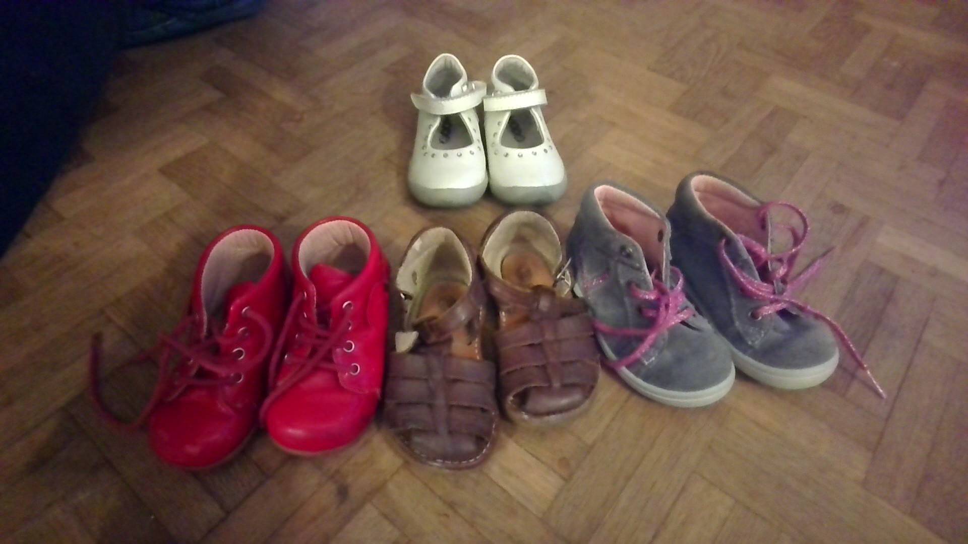 Vends lot de chaussures enfants filles - Pointure 22