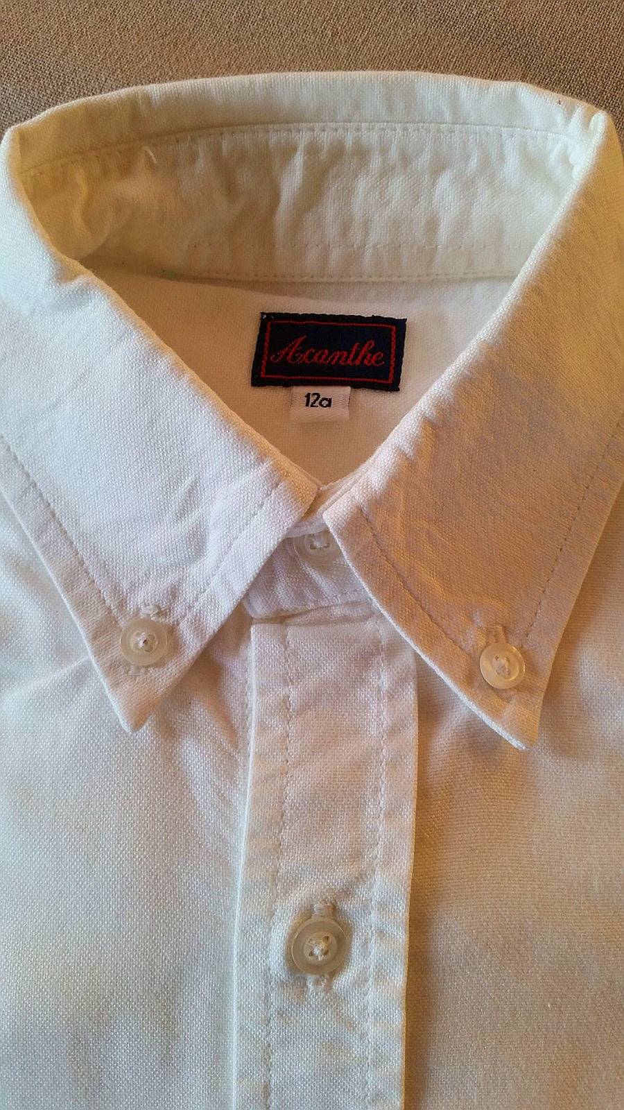 Chemise Acanthe Blanche 12 ans