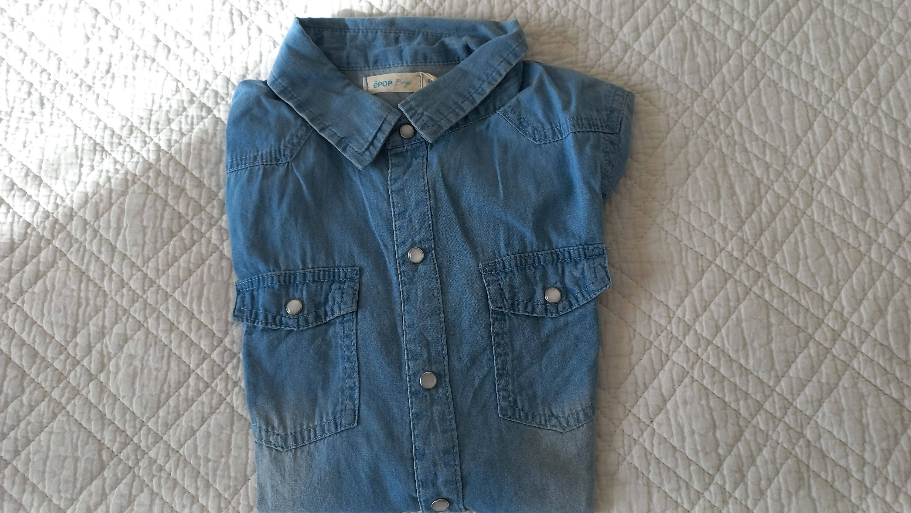 Chemise en jean avec boutons pressions - Taille 8 ans