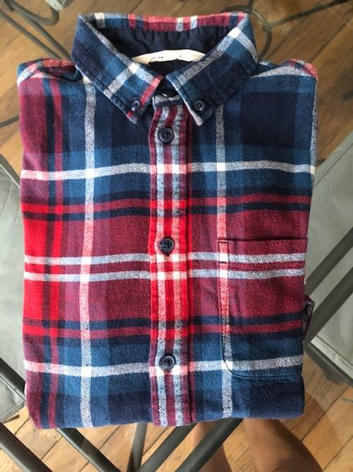 Chemise à carreaux garçon, Manches longues, en excellent état, T12-13 ans