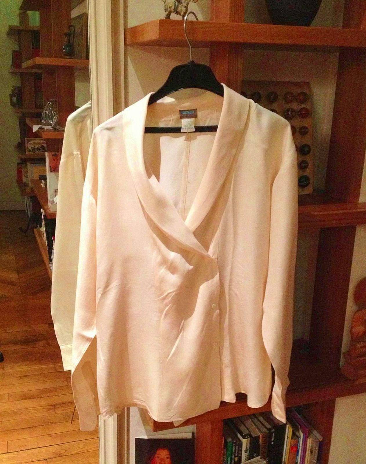 Chemise en soie couleur crème KENZO Paris - Taille 38/40