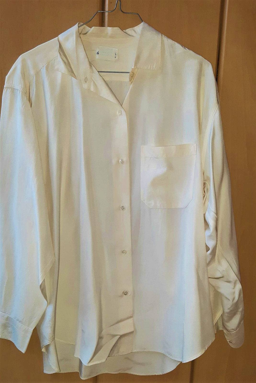Chemiser en soie, blanc cassé Agnes B, taille 38 - JAMAIS PORTÉ