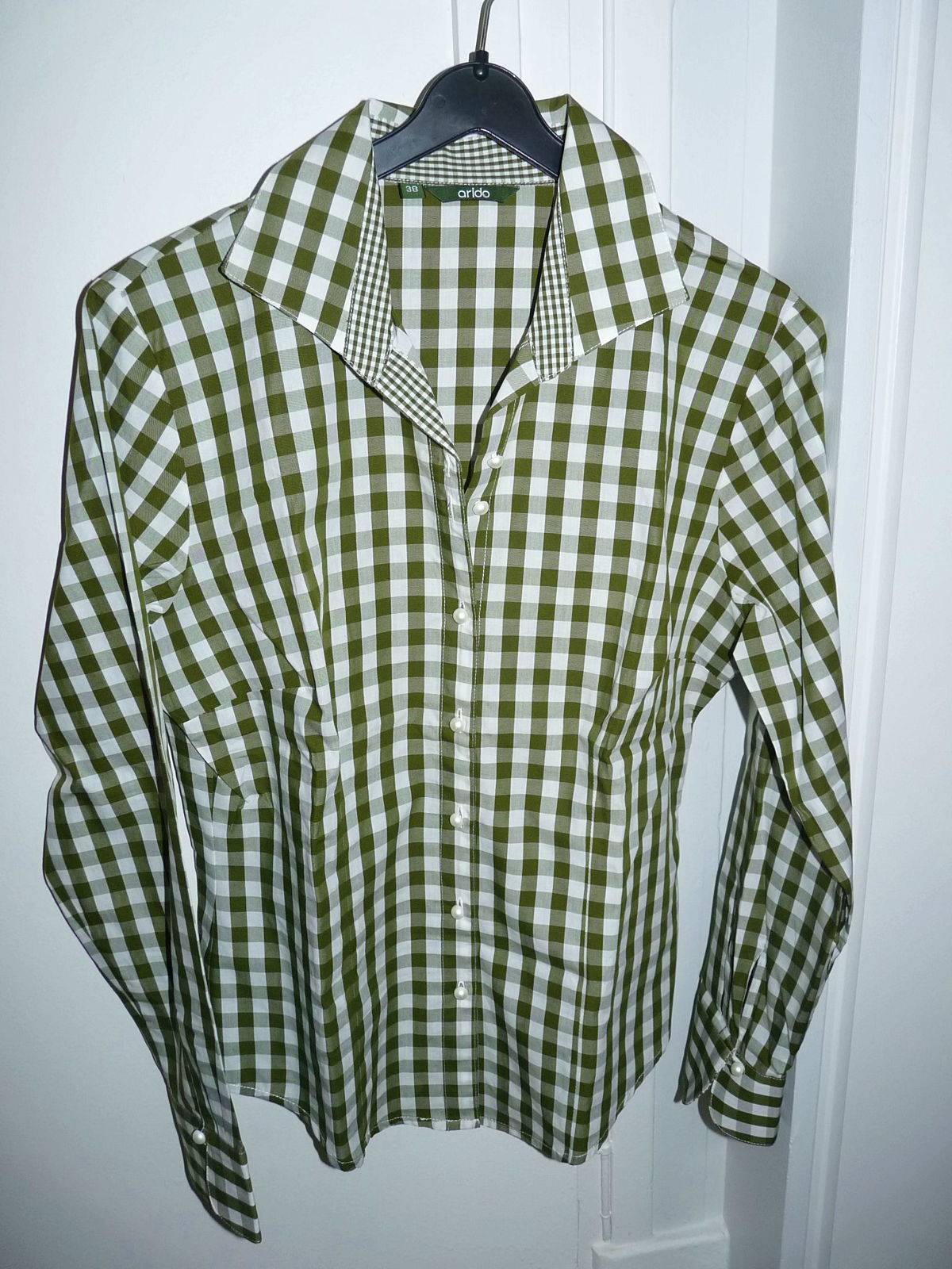 Chemisier vichy vert bronze neuf T 38
