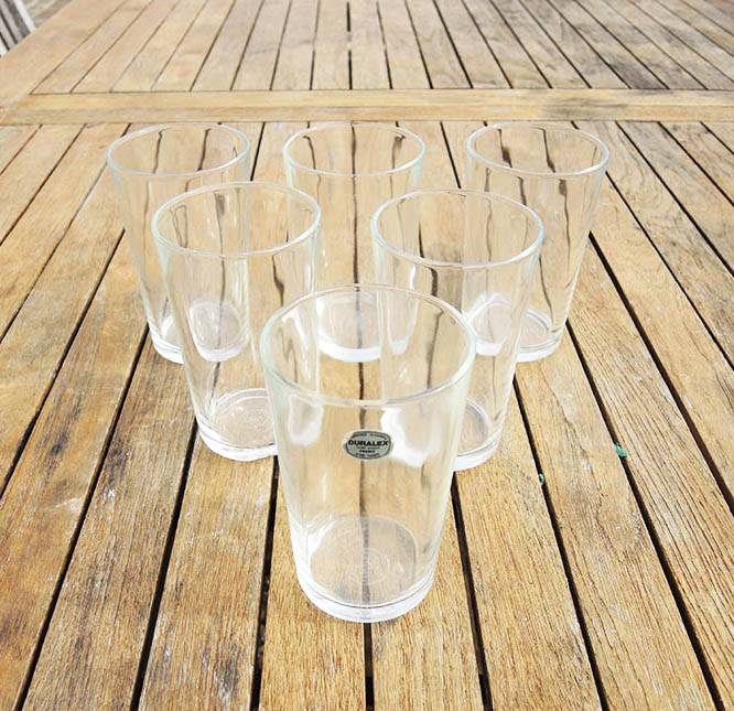 6 Chopes 33 CL Duralex en Verre Transparent Ref 1690