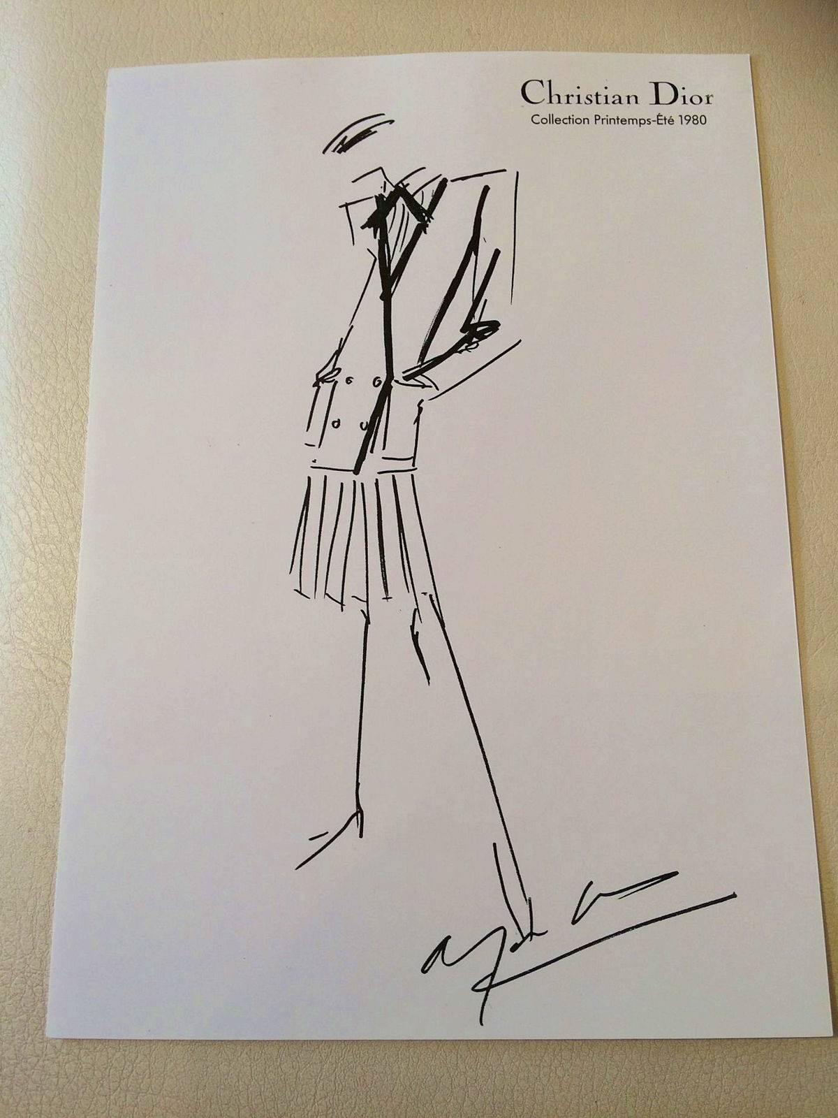 Christian Dior : jolie illustration de mode années 80