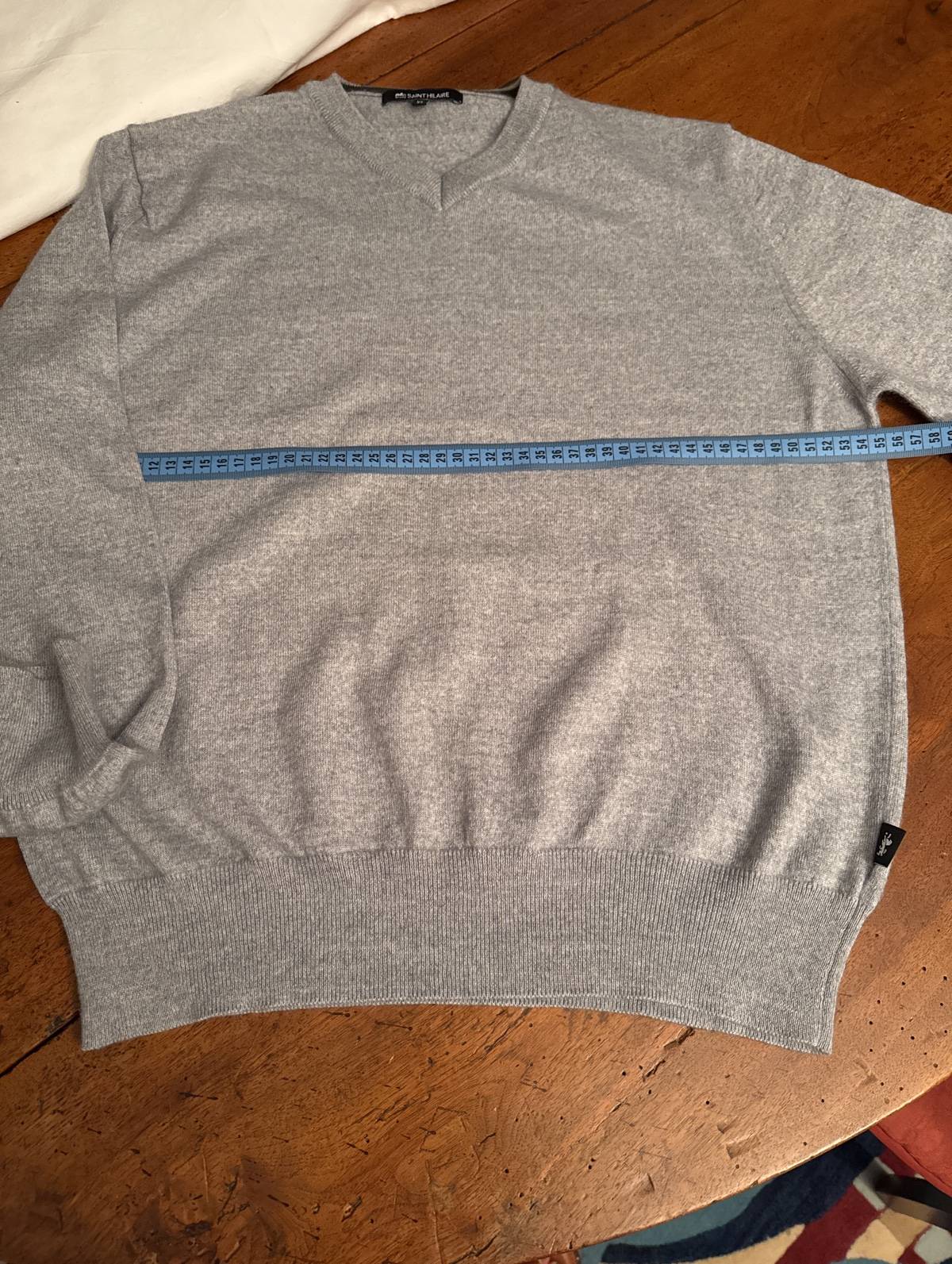 Vends pull gris clair Bruno Saint Hilaire - Taille M