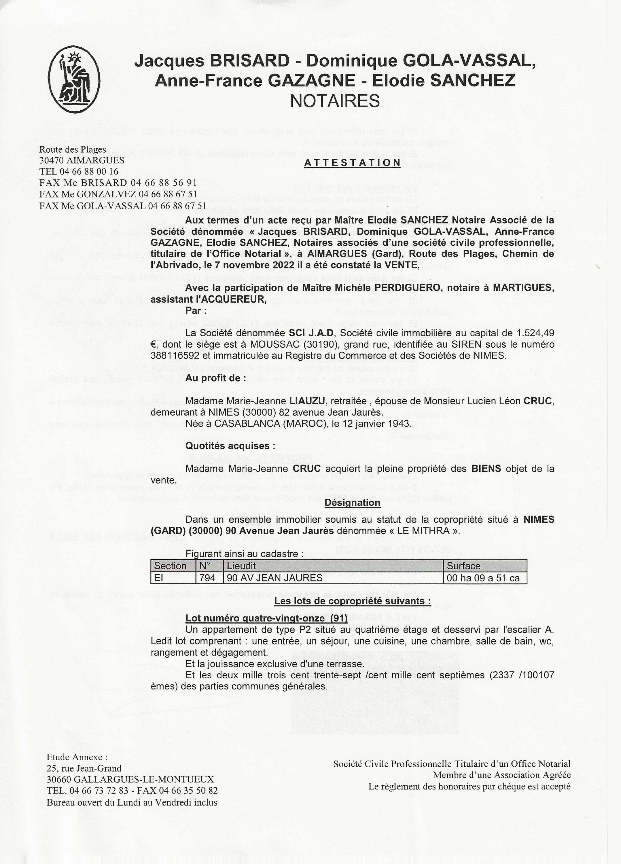 Une photo de l’annonce