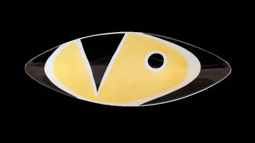 Plat • Centre de Table Vintage • 9736 • Kovács István • Zsolnay • 1962