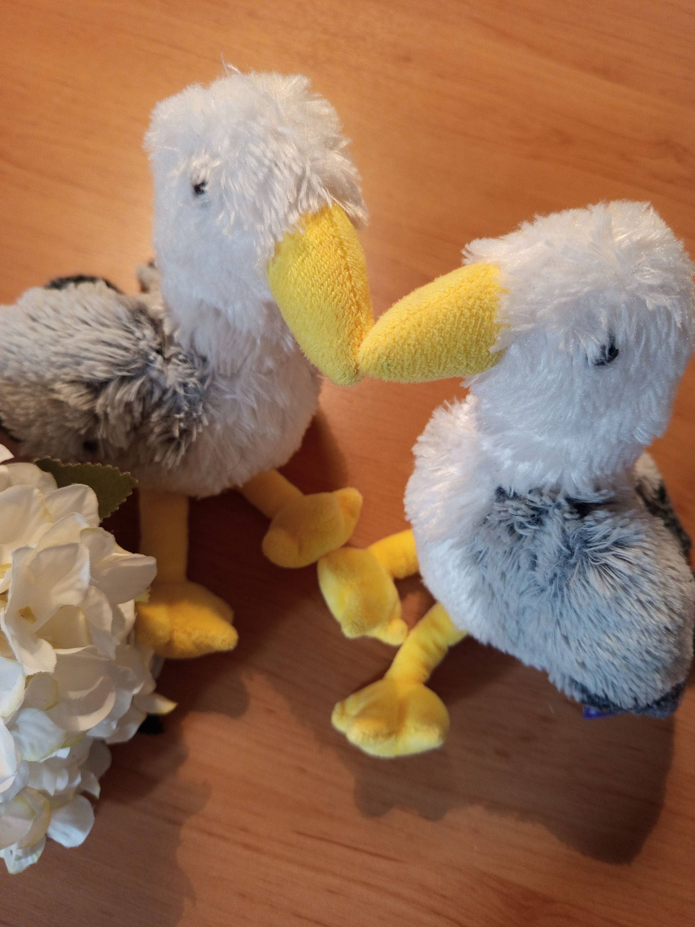 Peluche - lot de 2 mouettes - peluche doudou bébé enfant - neuves 20 x 10 cm Trop choupinettes :)