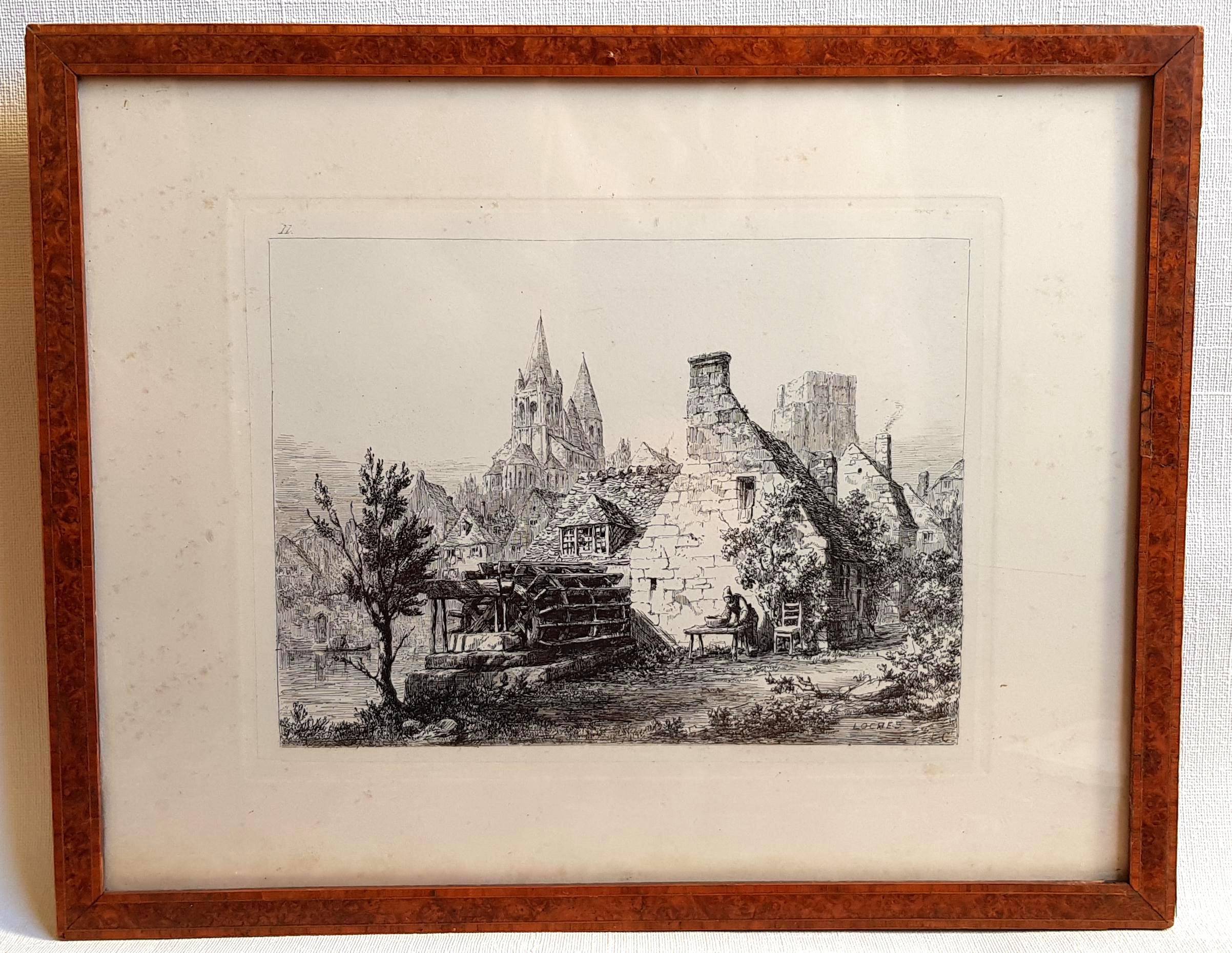 Ancienne Gravure Anglaise Encadrée
