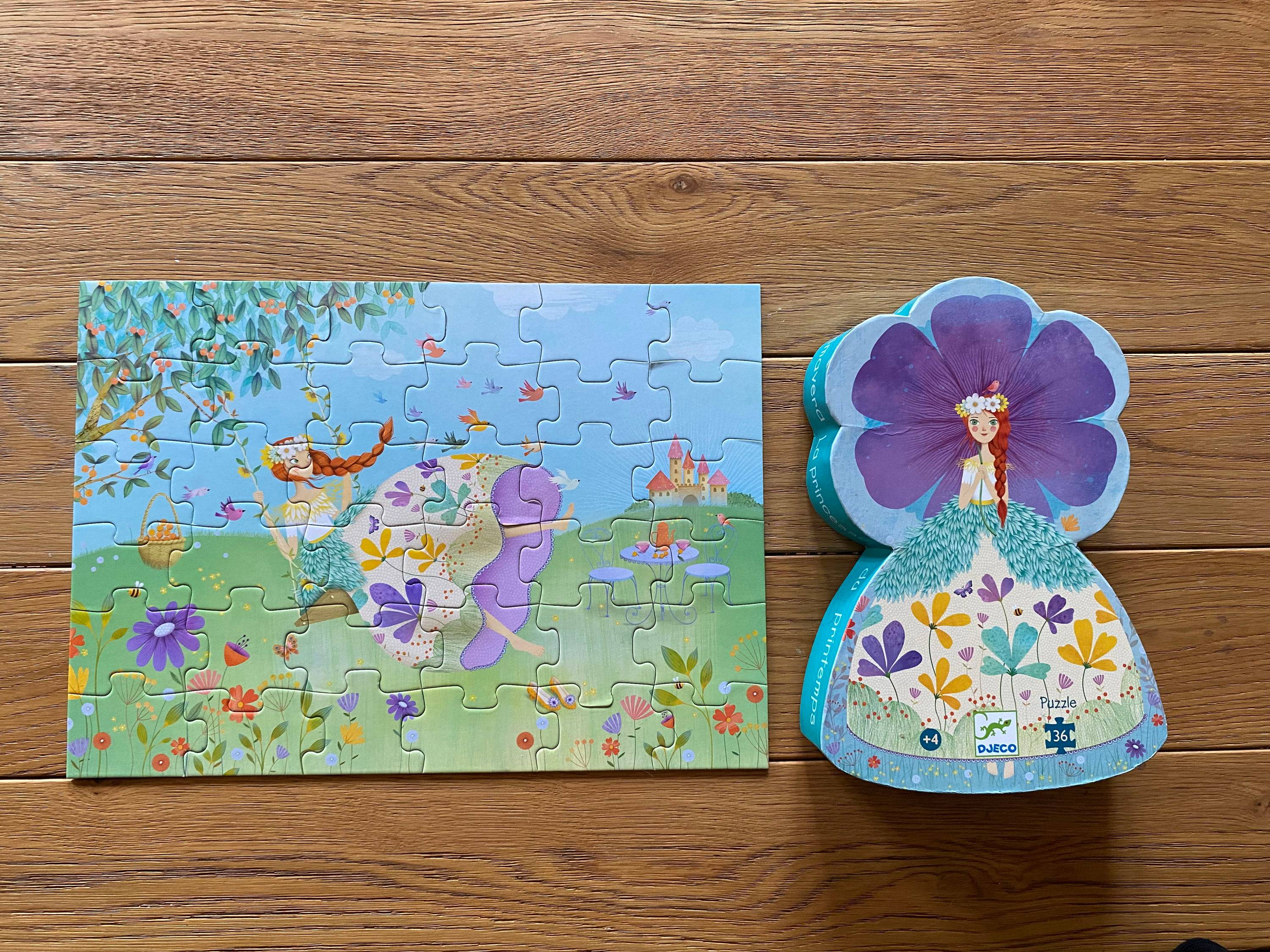 Puzzle Djeco 36 p, "La princesse du printemps", état neuf