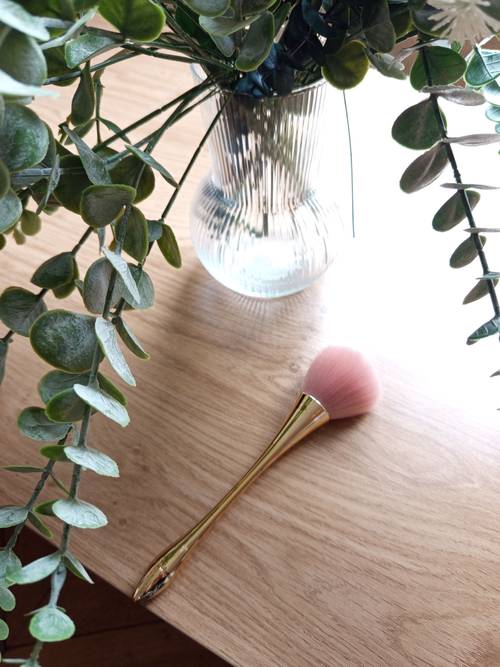 Pinceau maquillage Neuf doré et rose - poil tout doux pour blush poudre maquillage…