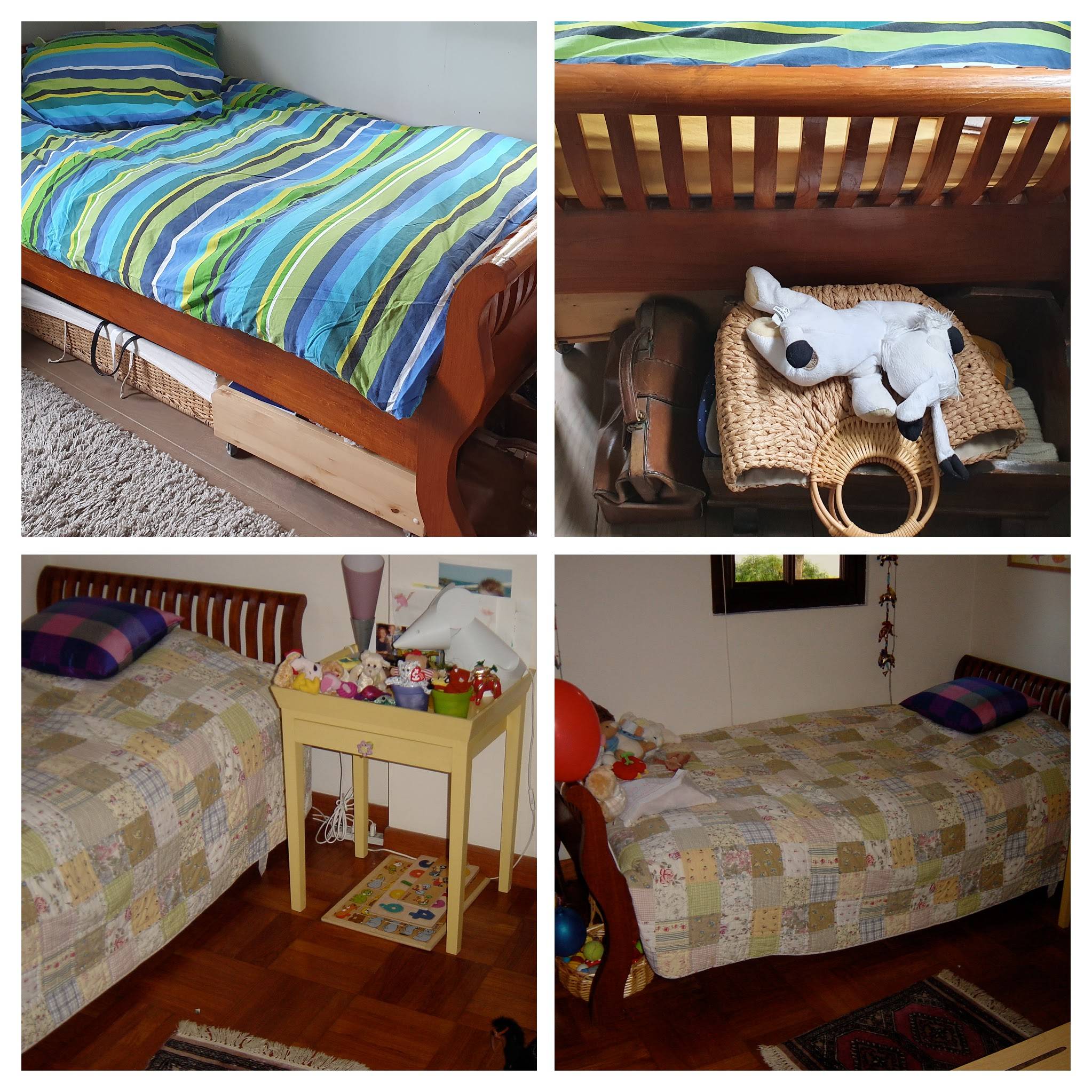 Vends lit simple en teck origine Asie du Sud-Est avec matelas