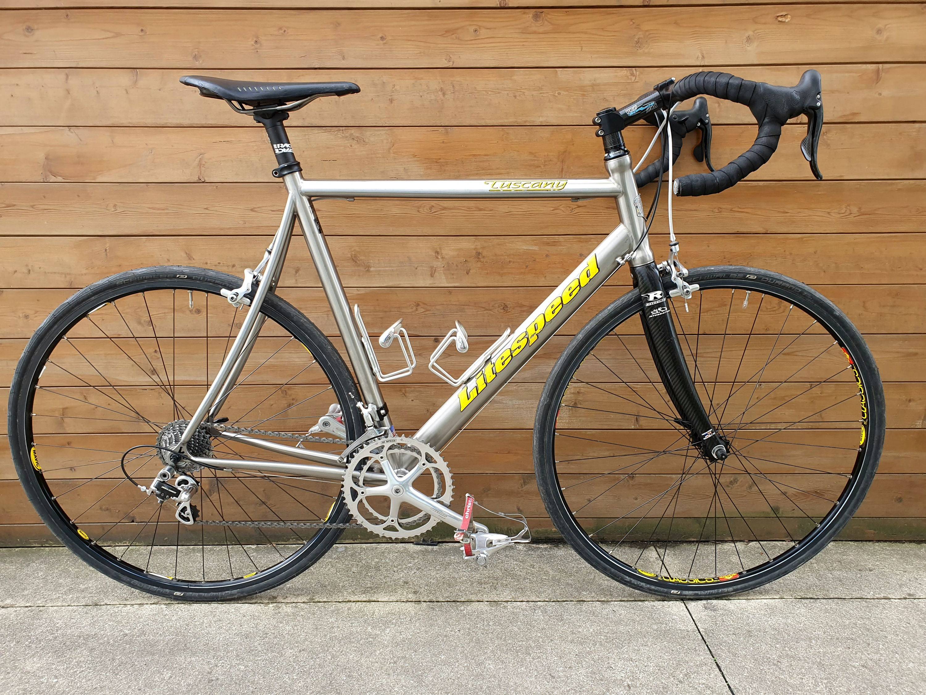 Vélo course LITESPEED CAMPAGNOLO Record / Cadre titane taille L pour 1.80m à 1.88m