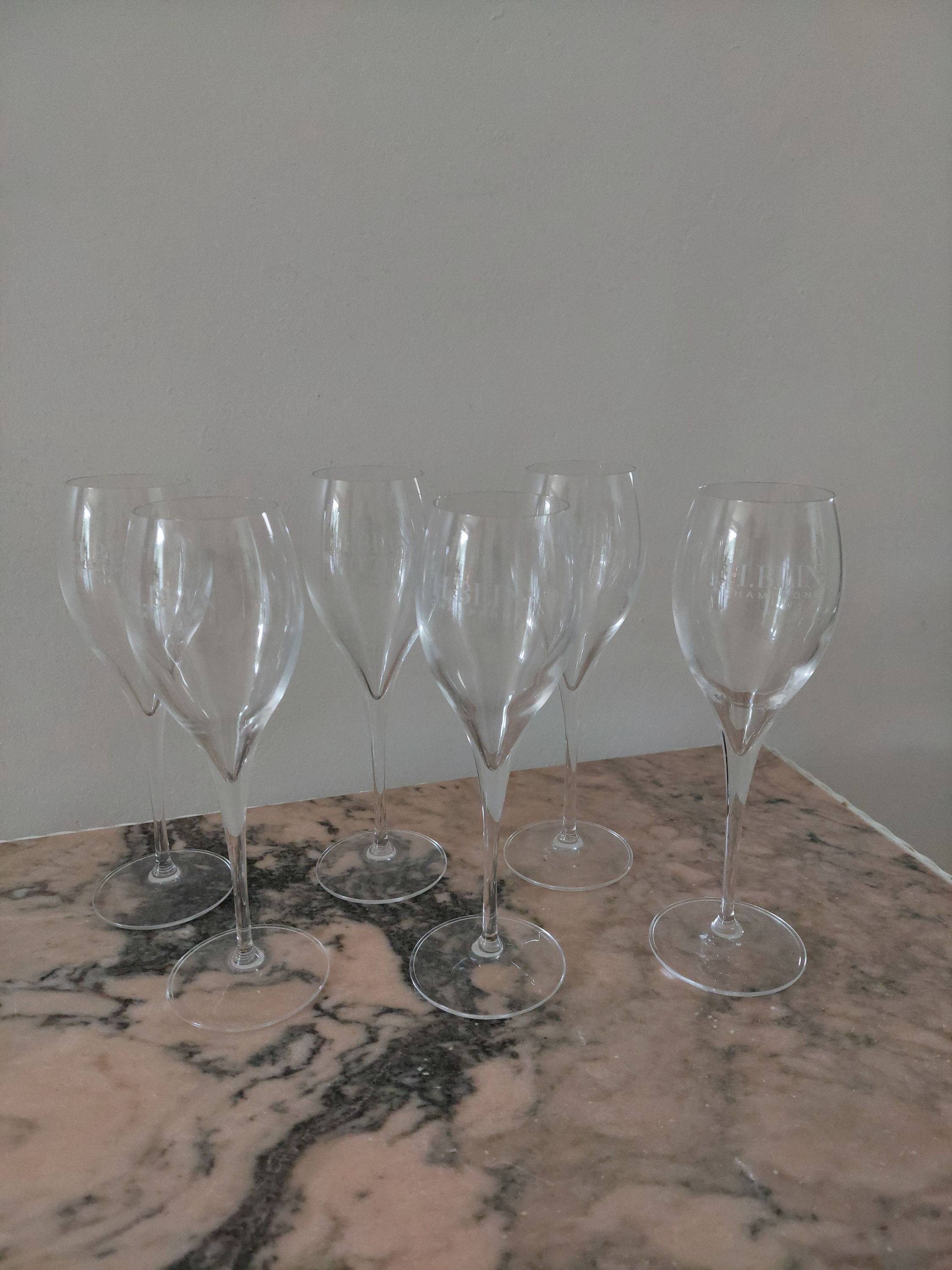 Vends 6 flûtes à champagne cristallin, neuves