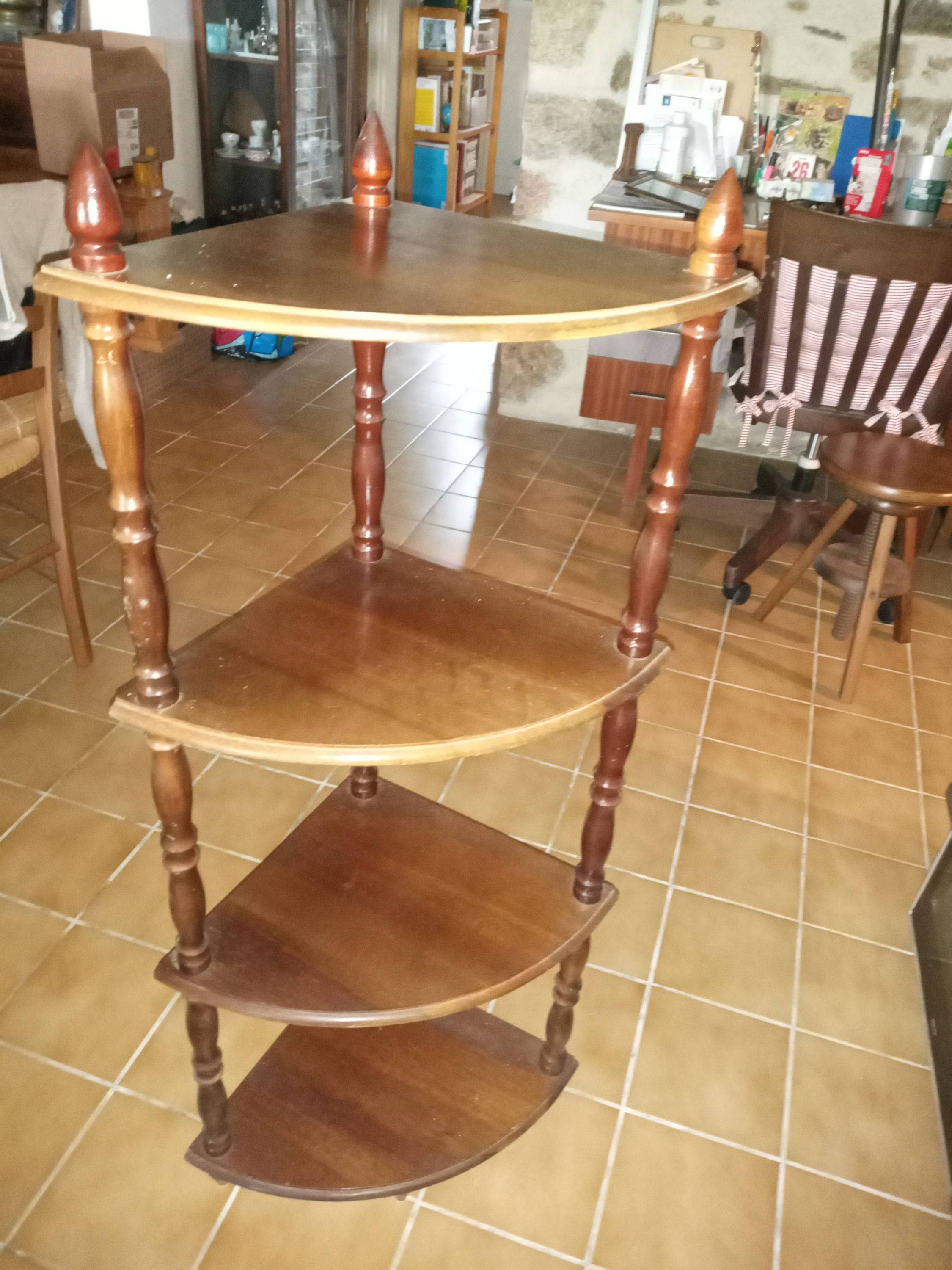 Vends étagère angle en bois