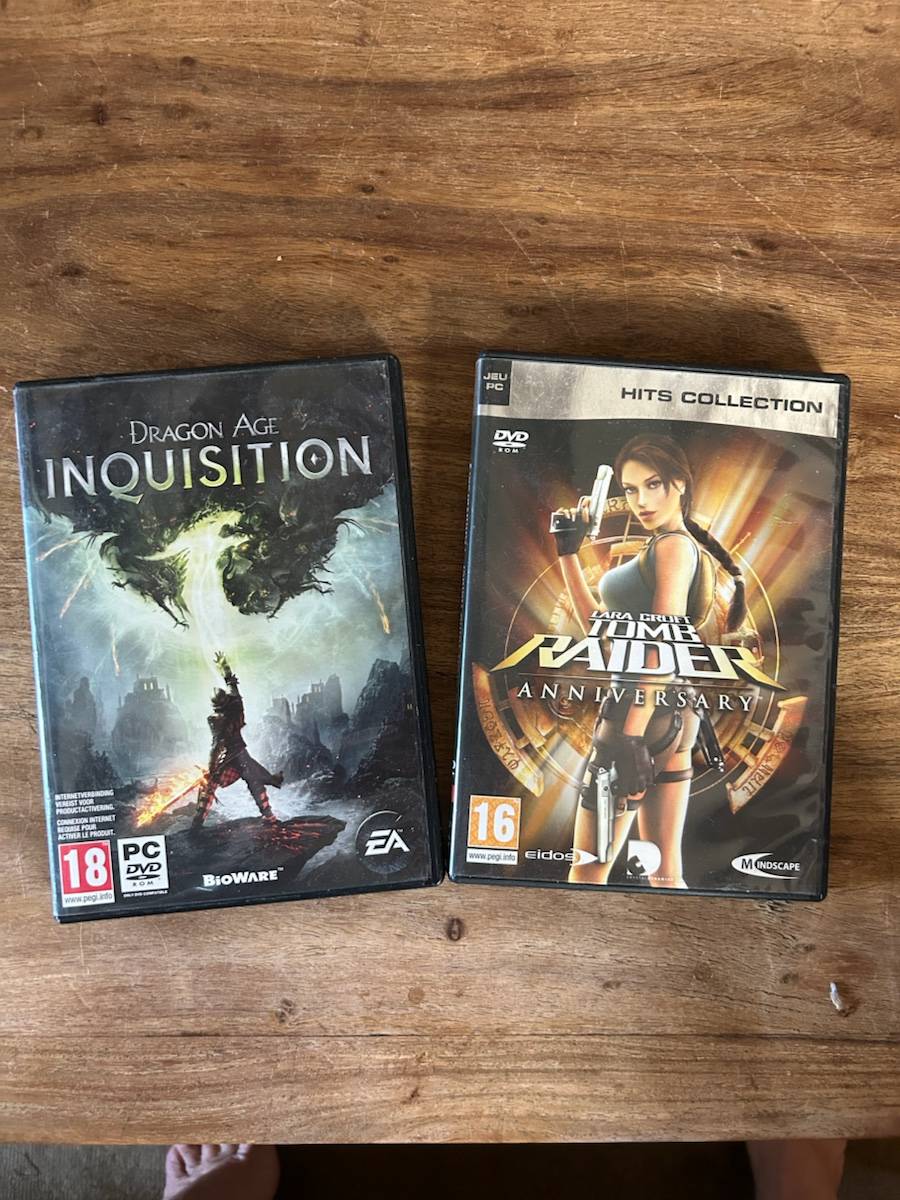 Jeux PC DVD dragon âge Inquisition /Lara Croft Tom Raider