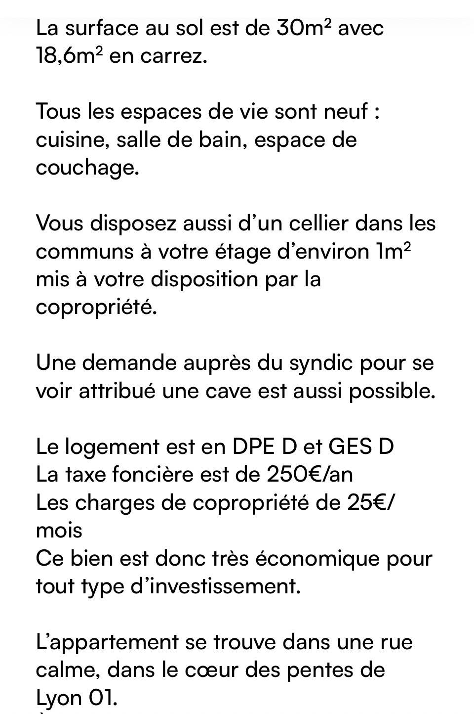 Une photo de l’annonce