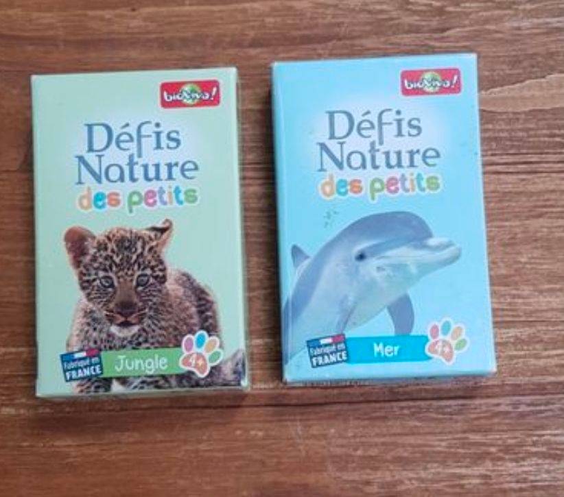 Vends lots de jeux de cartes Bioviva Nature des petits (mer et jungle)