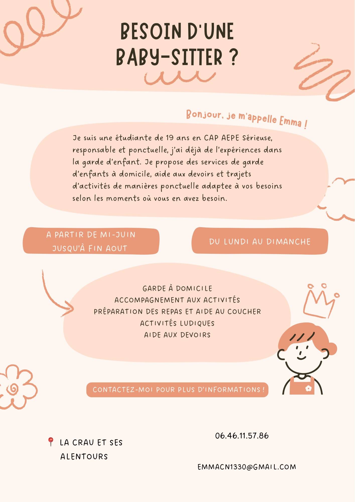 Propose garde d’enfant à domicile