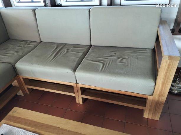 Vends salon de jardin en bois exotique