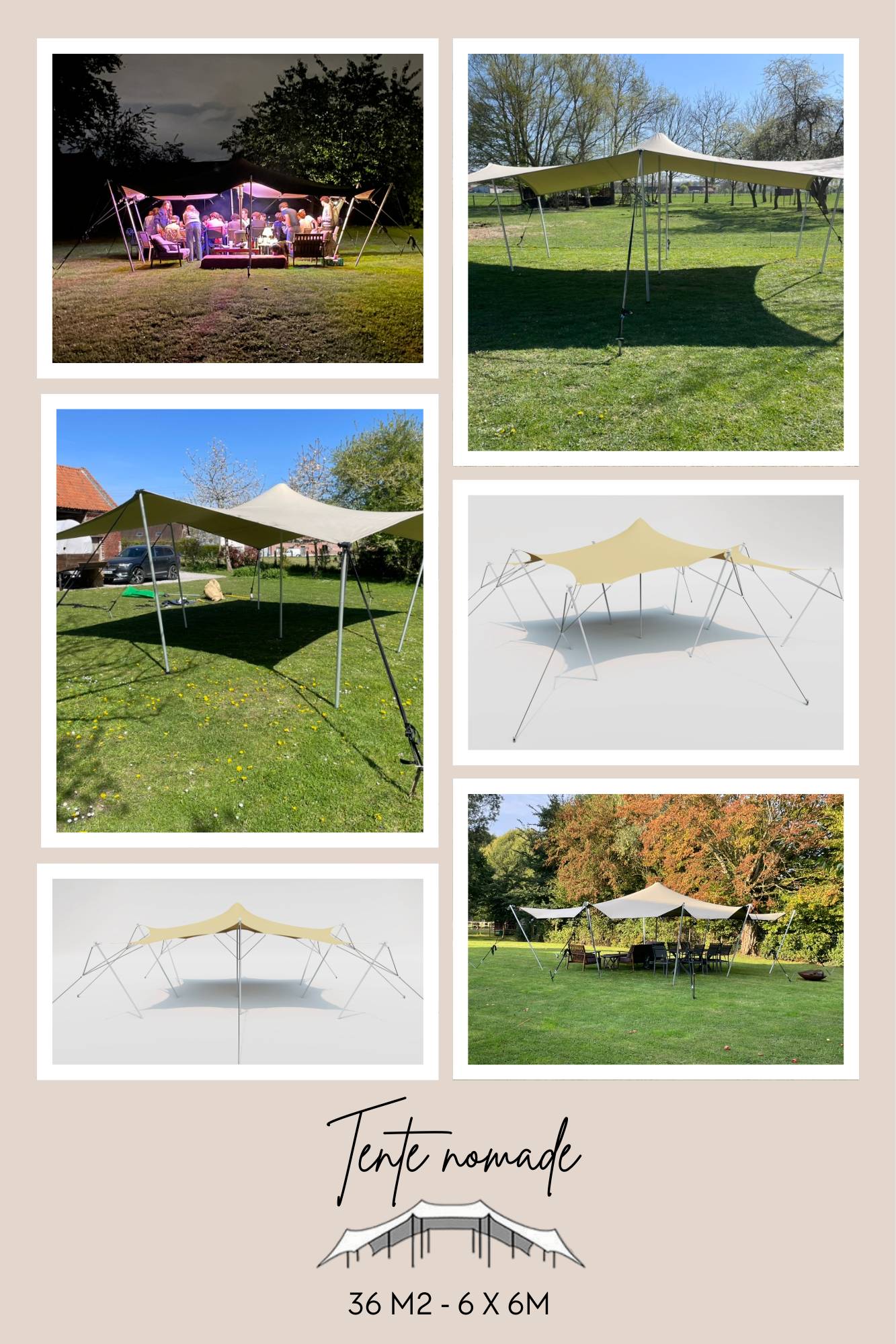 Loue tente stretch nomade berbère