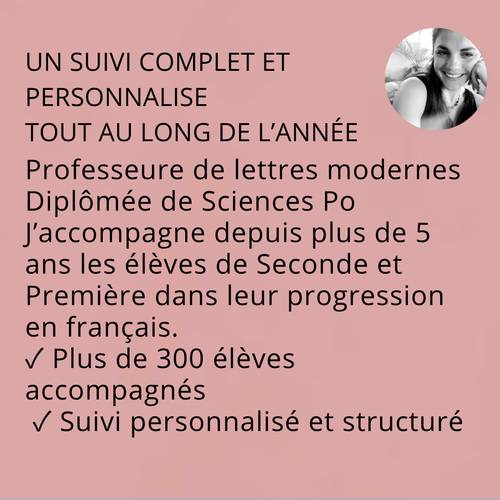 Propose accompagnement en français pour élèves de Seconde et Première