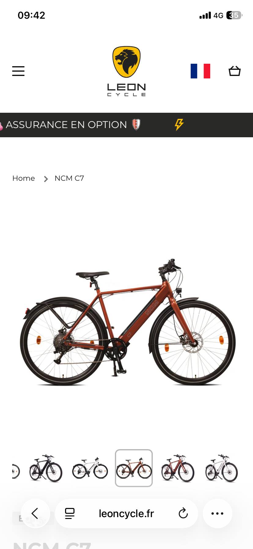 Vends vélo électrique VTC neuf marque allemande NCM C7