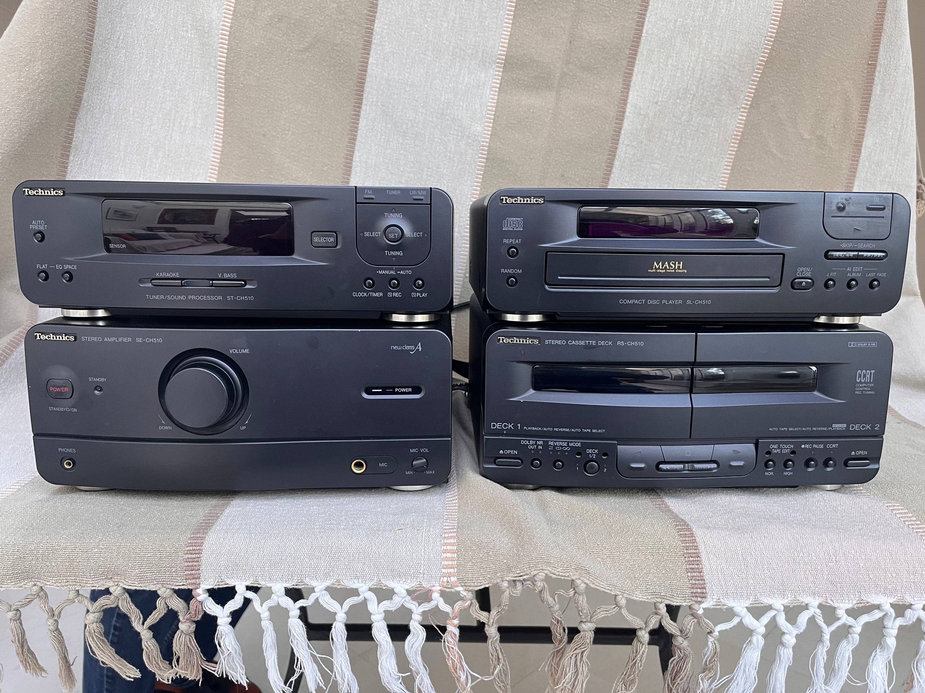 Vends Technics hi-fi Midi système quatre éléments avec enceintes