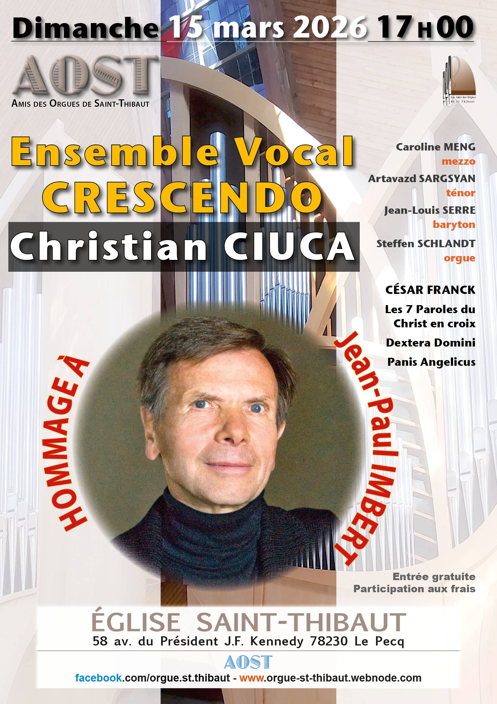 Propose concert hommage à Jean Paul Imbert le 15 mars