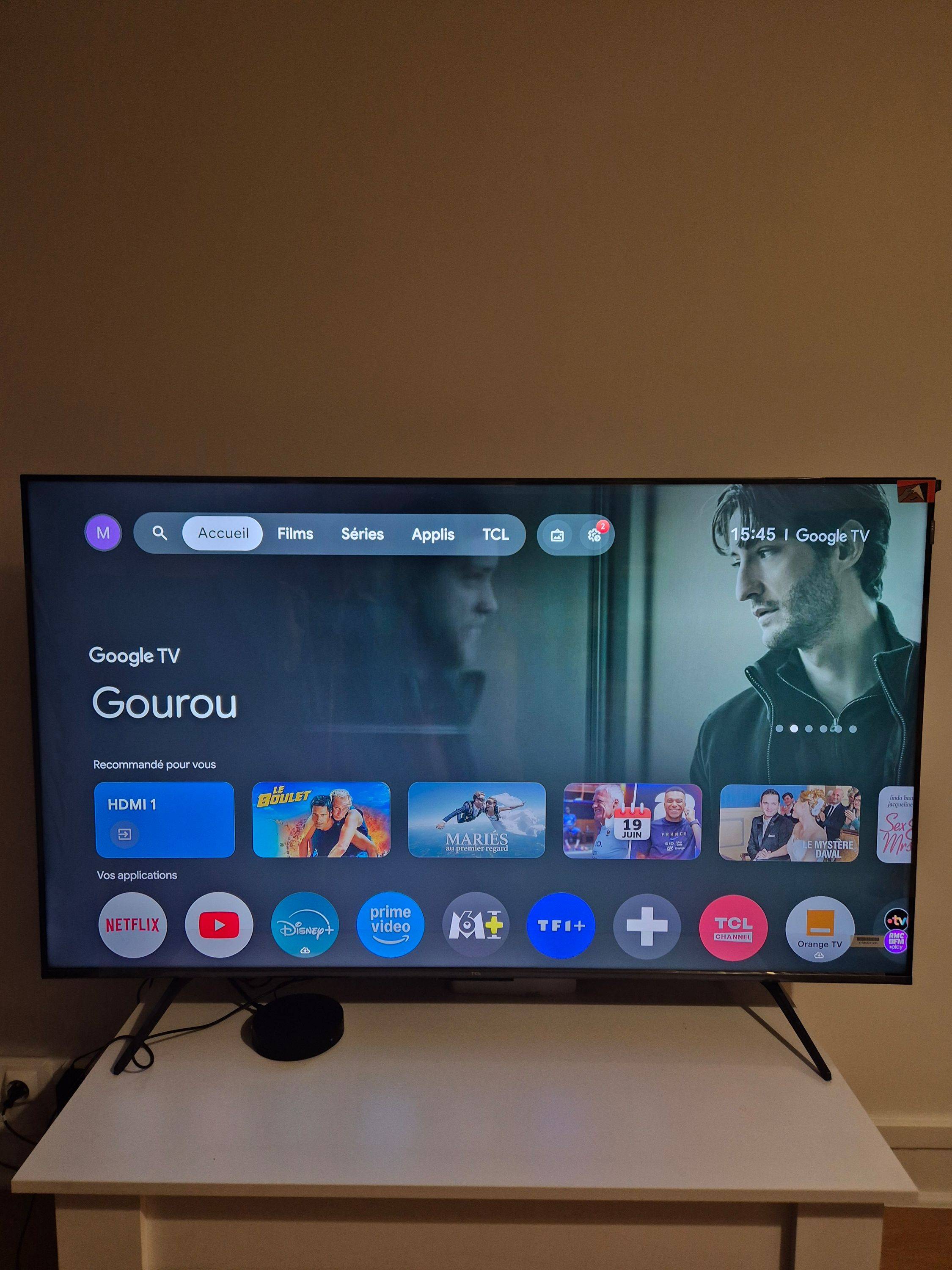 Vends télévision 55" TCL Qled
