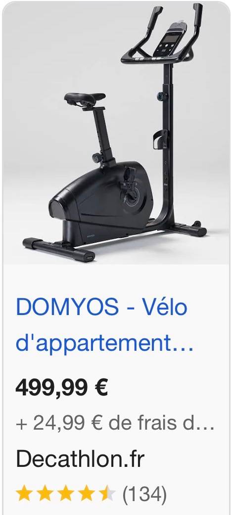 Vends vélo d’appartement neuf Décathlon