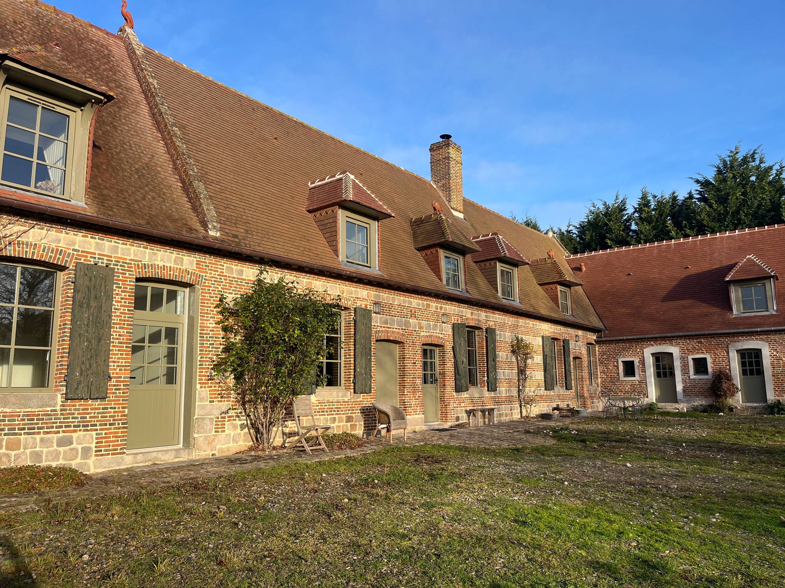 Loue maison La Ferme de Ramouville à 300m de la mer - 5 chambres, 12 couchages - Saint-Aubin-sur-Mer (76)