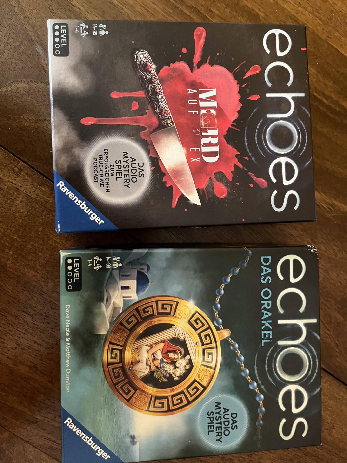 Vends deux jeux d’enquête audio (en allemand) - Das audio mystery spiel Echoes