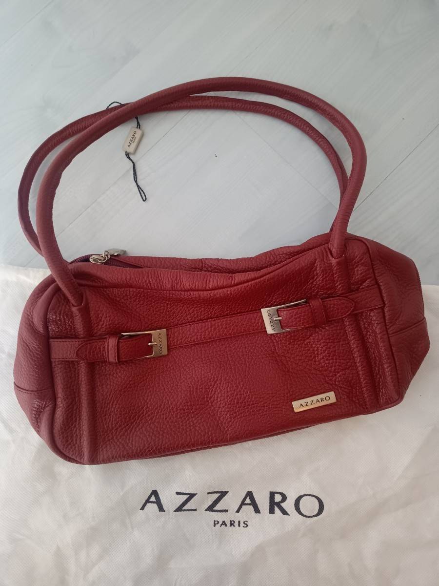 Vends sac en cuir bordeaux Azzaro neuf