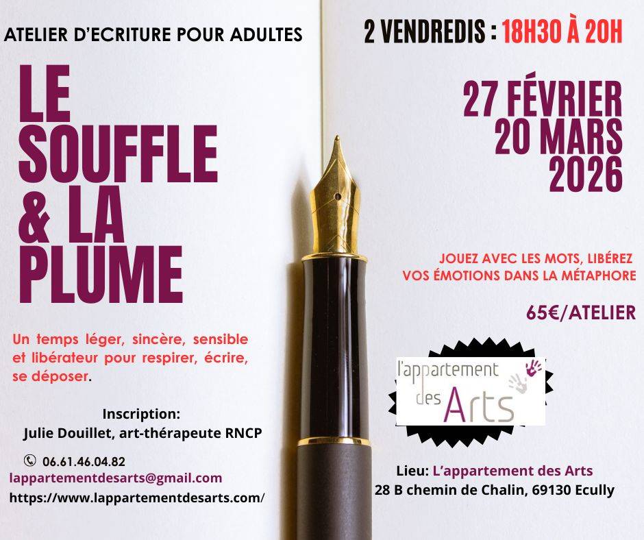Propose Écrire pour s’apaiser : 2 ateliers d’écriture pour adultes de régulation du stress