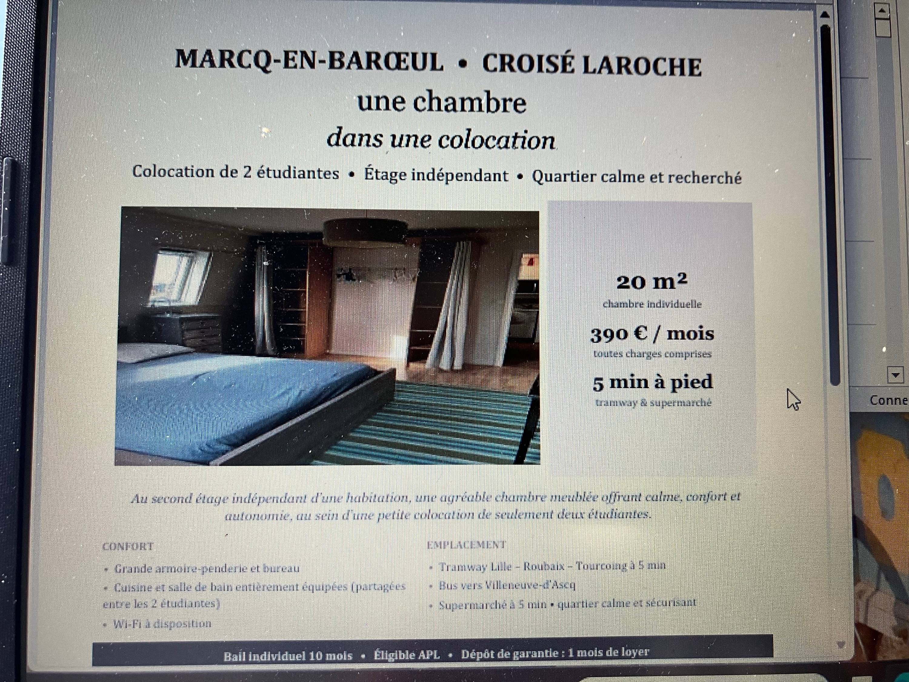 Une photo de l’annonce