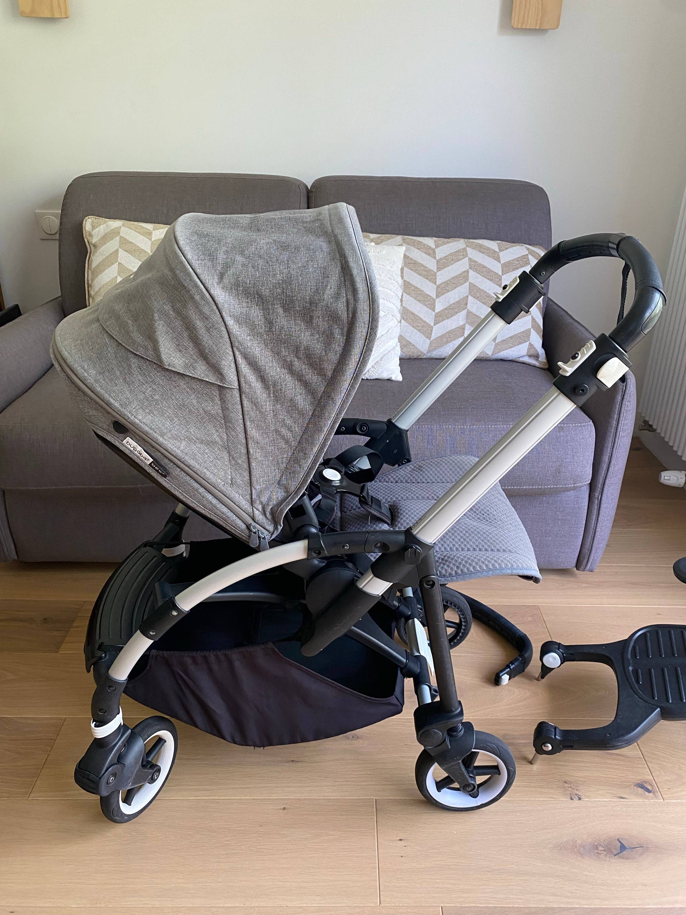 Poussette Bugaboo Bee6 complète + cosy + plateforme - factures