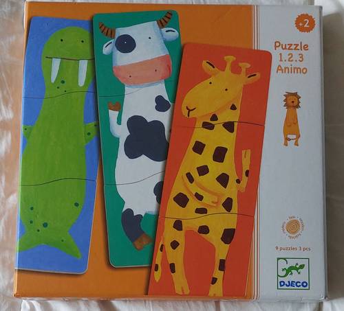 9 Puzzle En bois 1 2 3 Animo de djeco dès 2 ans