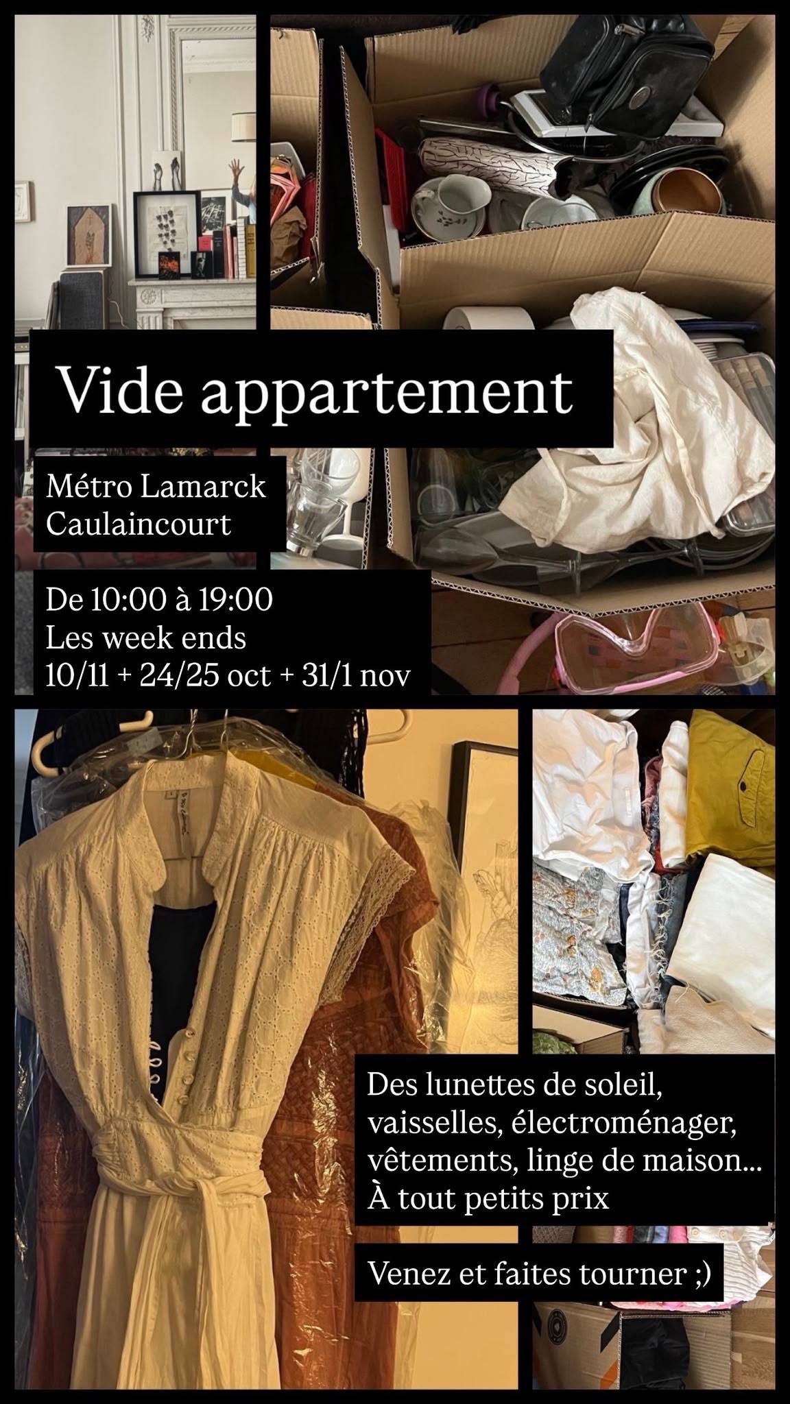 Propose vide appartement Lamarck-Caulaincourt